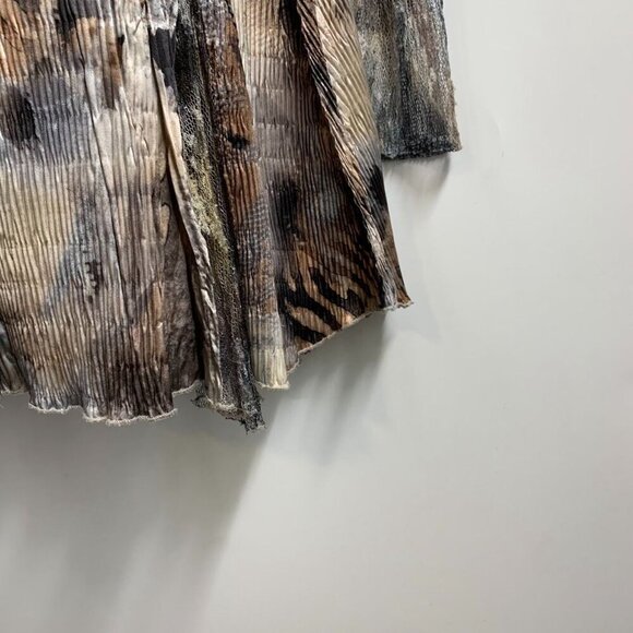 Komarov Women's Crinkle Lace Button Abstract Long Sleeve Shirt Size XL - Picture 6 of 13